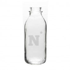 United State Naval Academy 33.5 oz Deep Etched Milk Bottle   